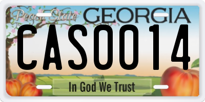 GA license plate CAS0014