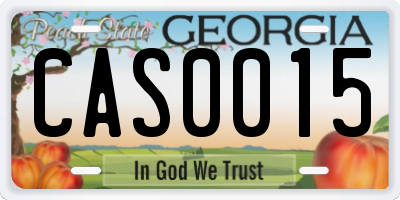 GA license plate CAS0015