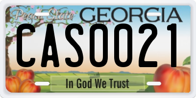 GA license plate CAS0021