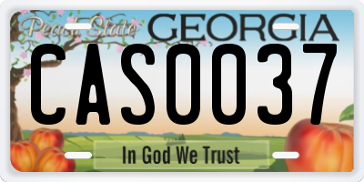 GA license plate CAS0037
