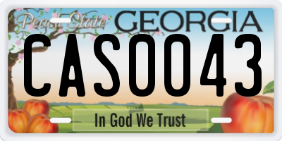 GA license plate CAS0043