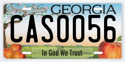 GA license plate CAS0056