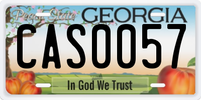 GA license plate CAS0057