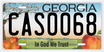 GA license plate CAS0068