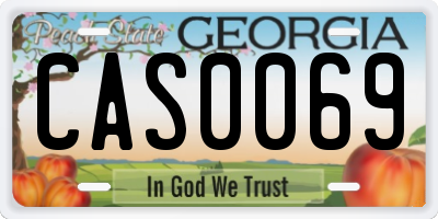 GA license plate CAS0069