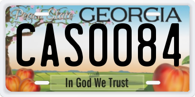 GA license plate CAS0084