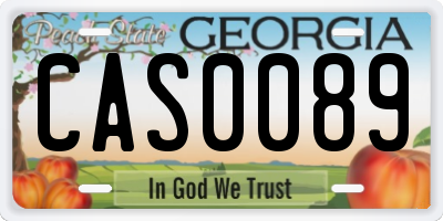 GA license plate CAS0089