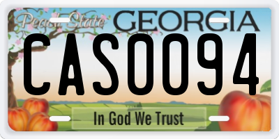 GA license plate CAS0094