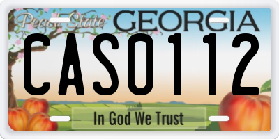 GA license plate CAS0112