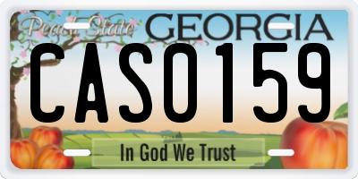 GA license plate CAS0159