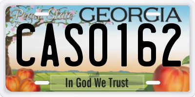 GA license plate CAS0162