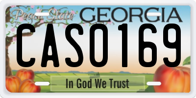 GA license plate CAS0169