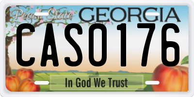 GA license plate CAS0176