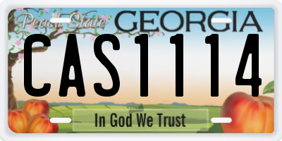 GA license plate CAS1114