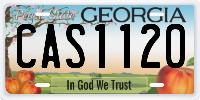 GA license plate CAS1120