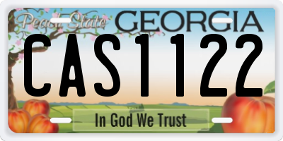GA license plate CAS1122