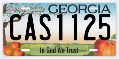 GA license plate CAS1125