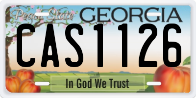 GA license plate CAS1126
