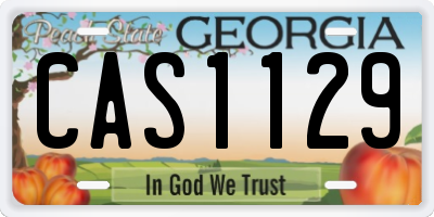 GA license plate CAS1129