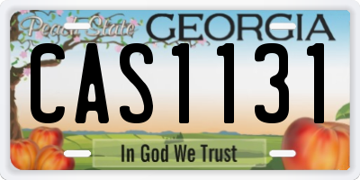 GA license plate CAS1131