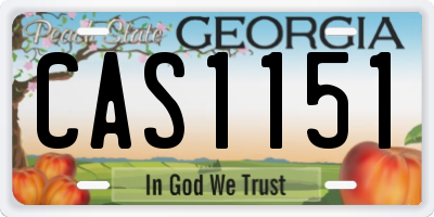 GA license plate CAS1151