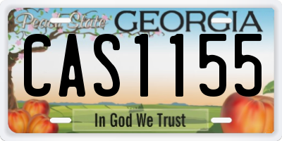 GA license plate CAS1155