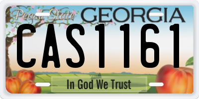 GA license plate CAS1161