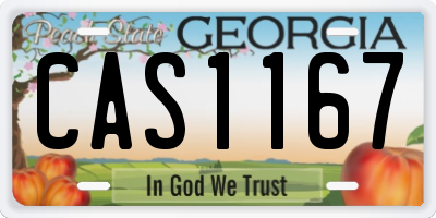 GA license plate CAS1167