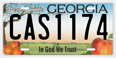 GA license plate CAS1174