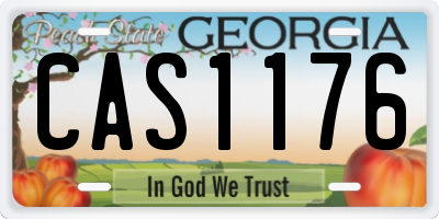 GA license plate CAS1176