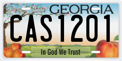 GA license plate CAS1201