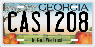 GA license plate CAS1208