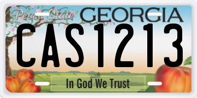 GA license plate CAS1213