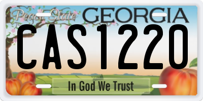 GA license plate CAS1220