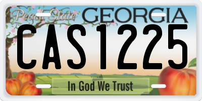GA license plate CAS1225