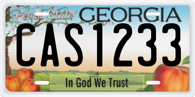 GA license plate CAS1233