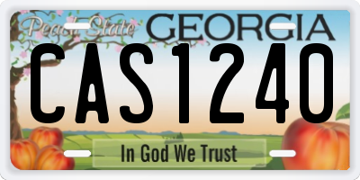 GA license plate CAS1240