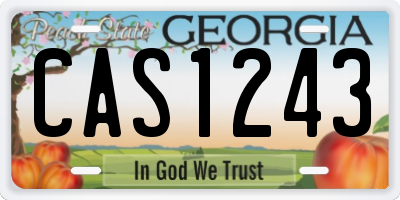 GA license plate CAS1243