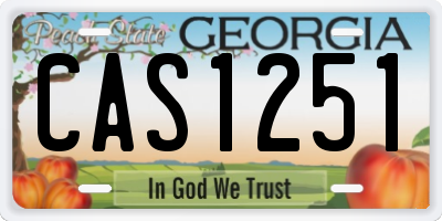GA license plate CAS1251