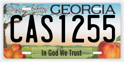 GA license plate CAS1255