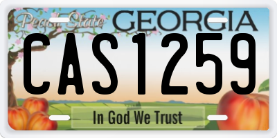GA license plate CAS1259