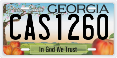 GA license plate CAS1260