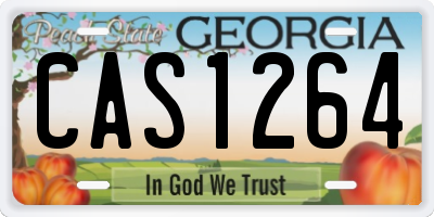 GA license plate CAS1264