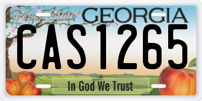 GA license plate CAS1265