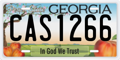 GA license plate CAS1266