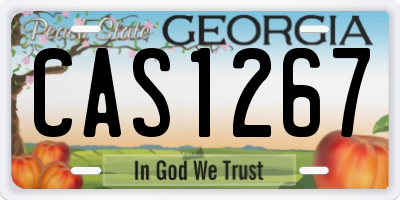GA license plate CAS1267