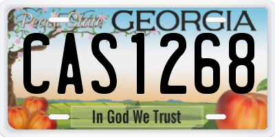 GA license plate CAS1268