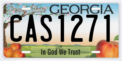 GA license plate CAS1271