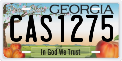 GA license plate CAS1275