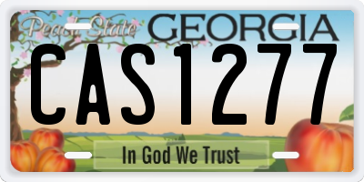 GA license plate CAS1277